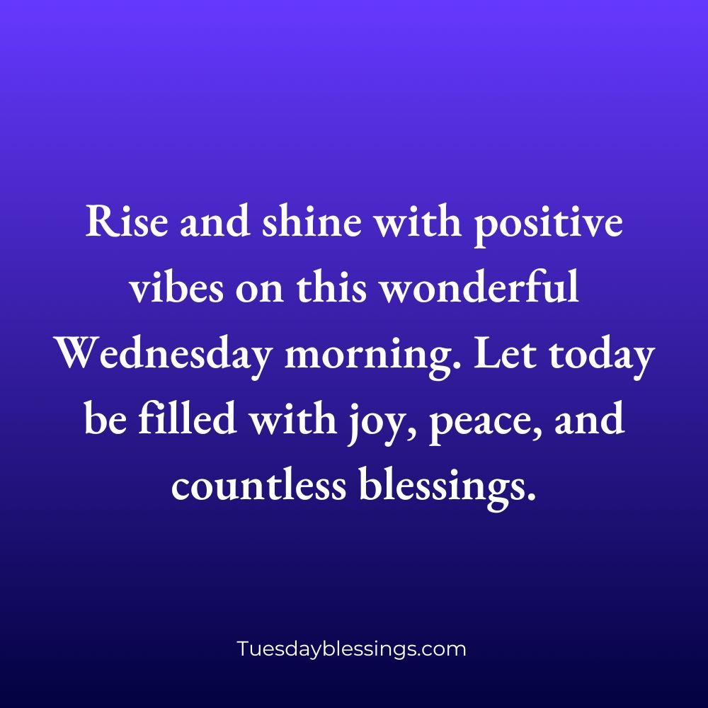 Good Morning Wednesday Blessings