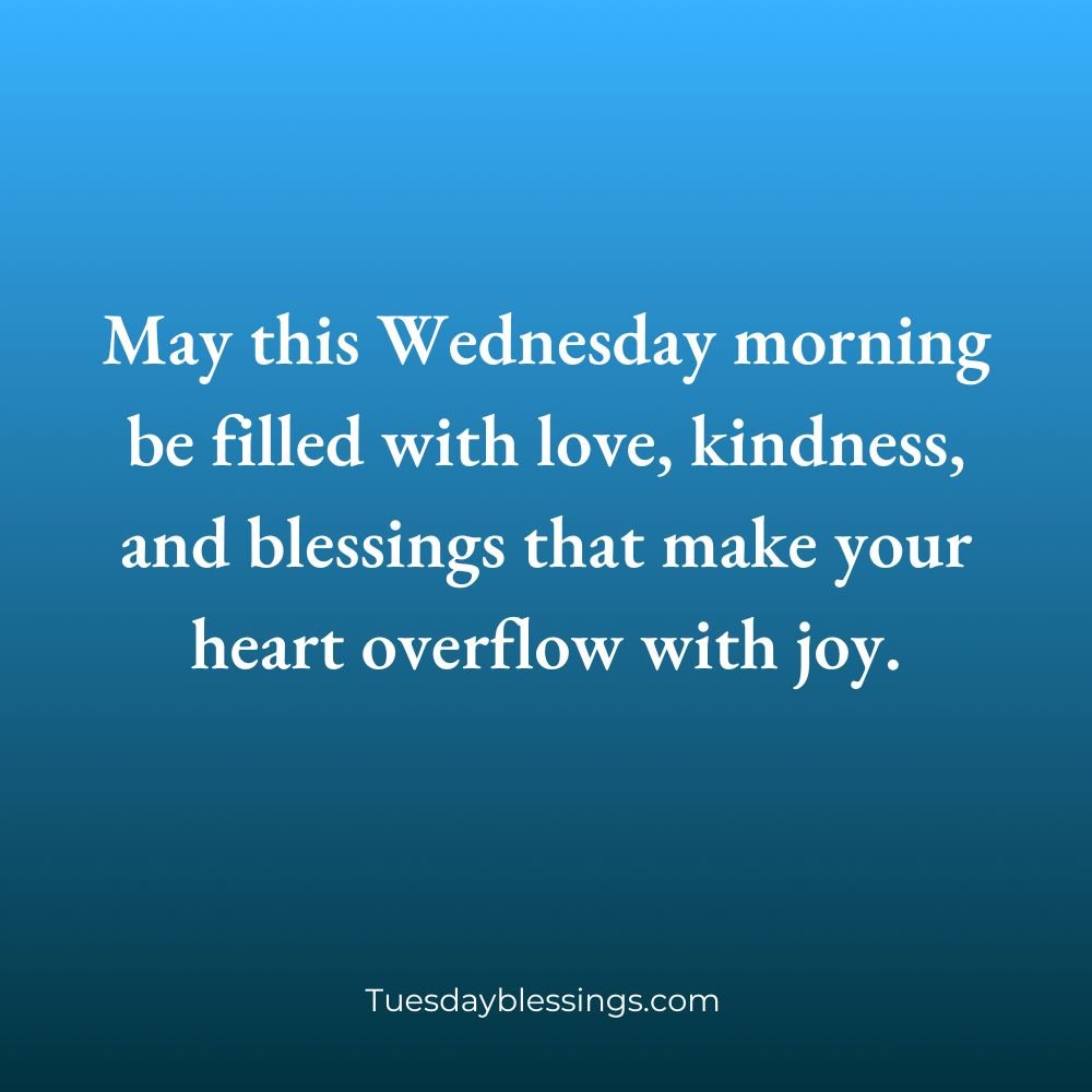 Good Morning Wednesday Blessings