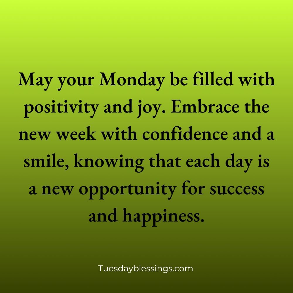 Positive Monday Blessings Quotes