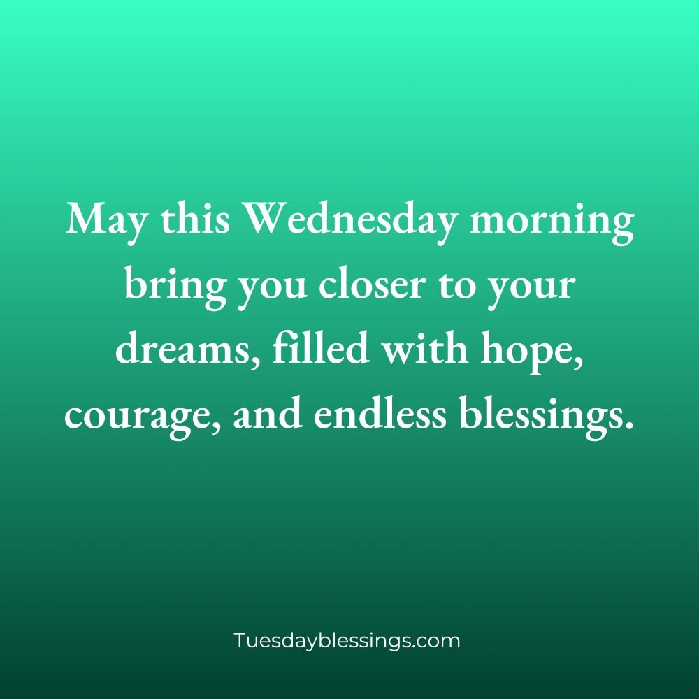 Good Morning Wednesday Blessings