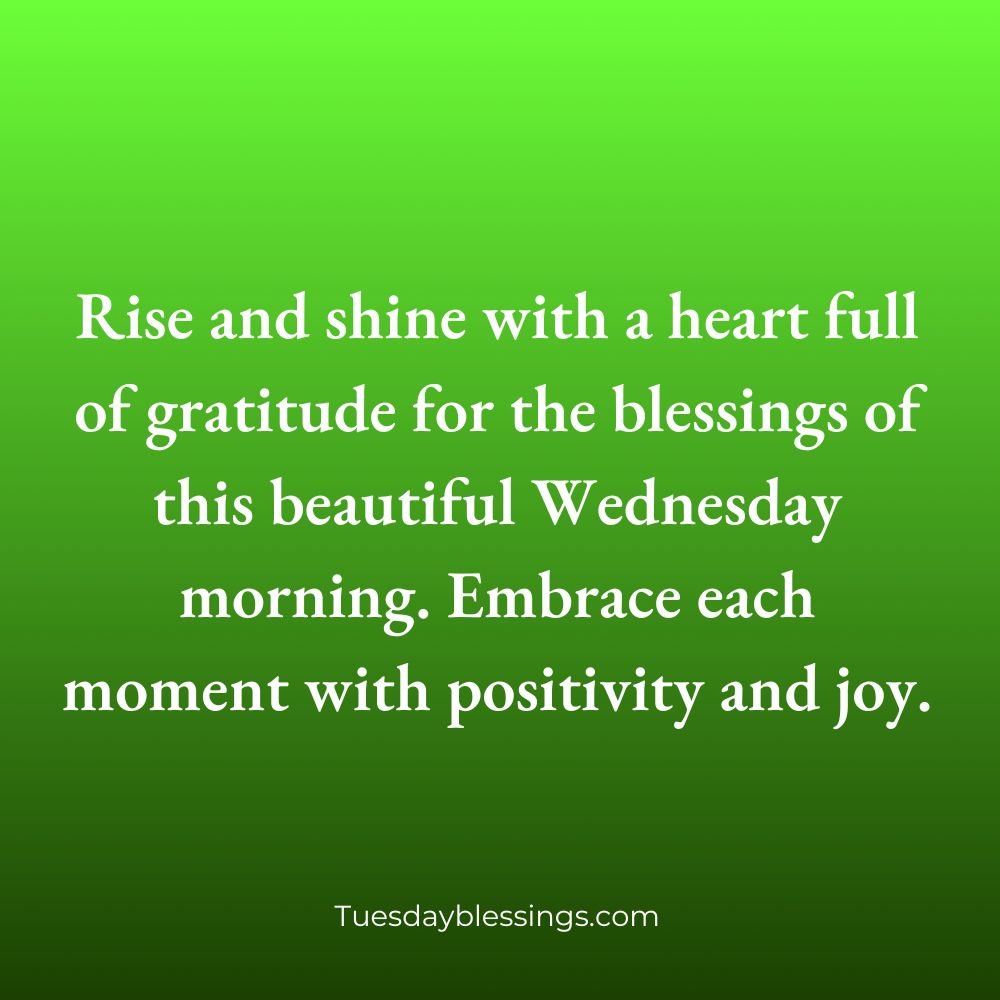 Good Morning Wednesday Blessings