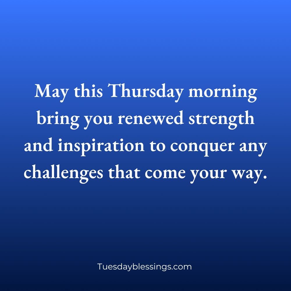 Good Morning Thursday Inspirational Blessings