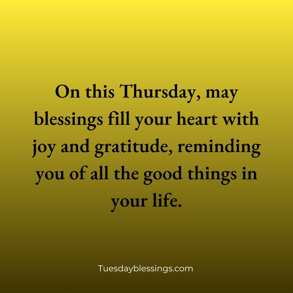 Thursday Blessings