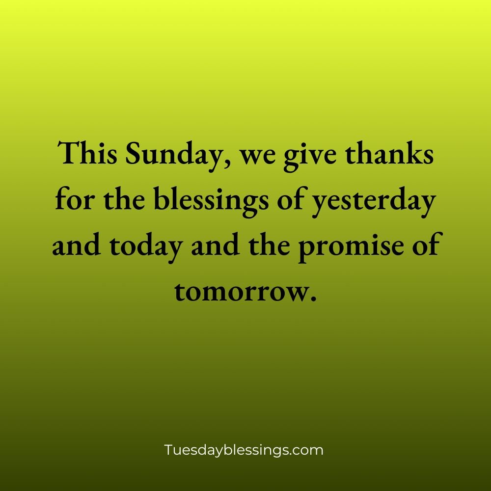 Sunday Blessings