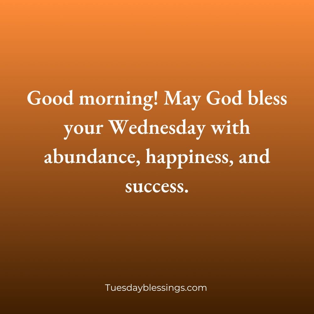 Good Morning God Bless Wednesday