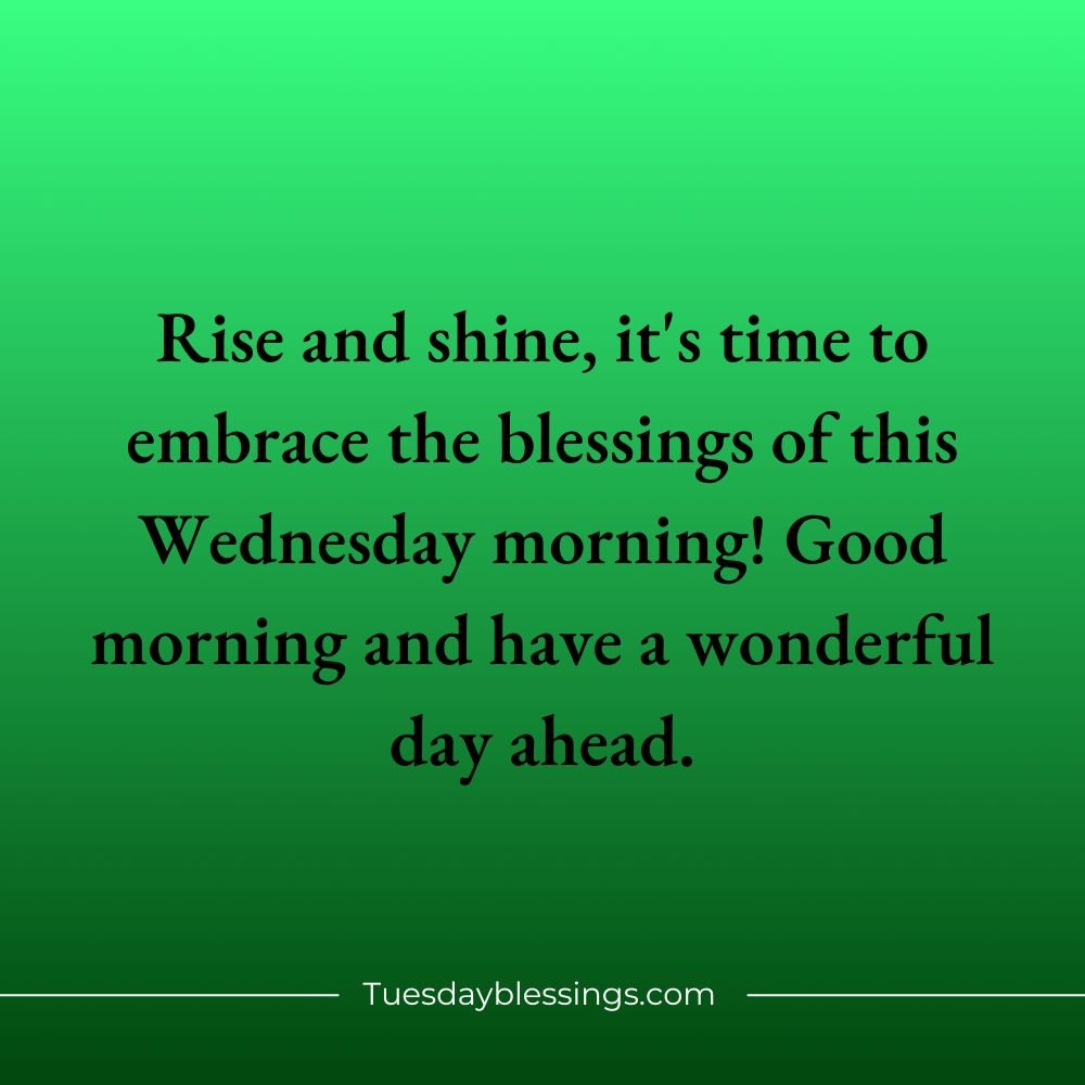 Wednesday Morning Blessings