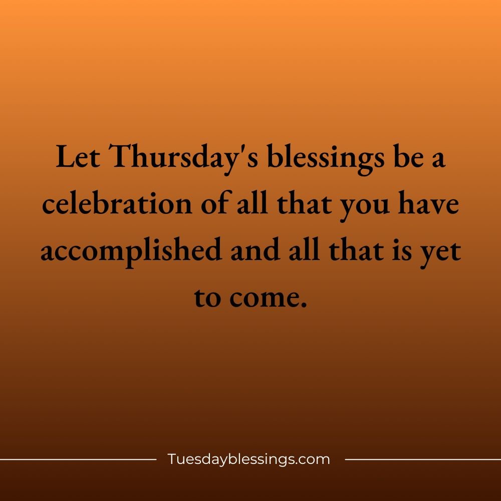 Thursday Blessings