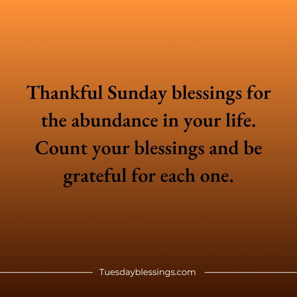 Sunday Blessings