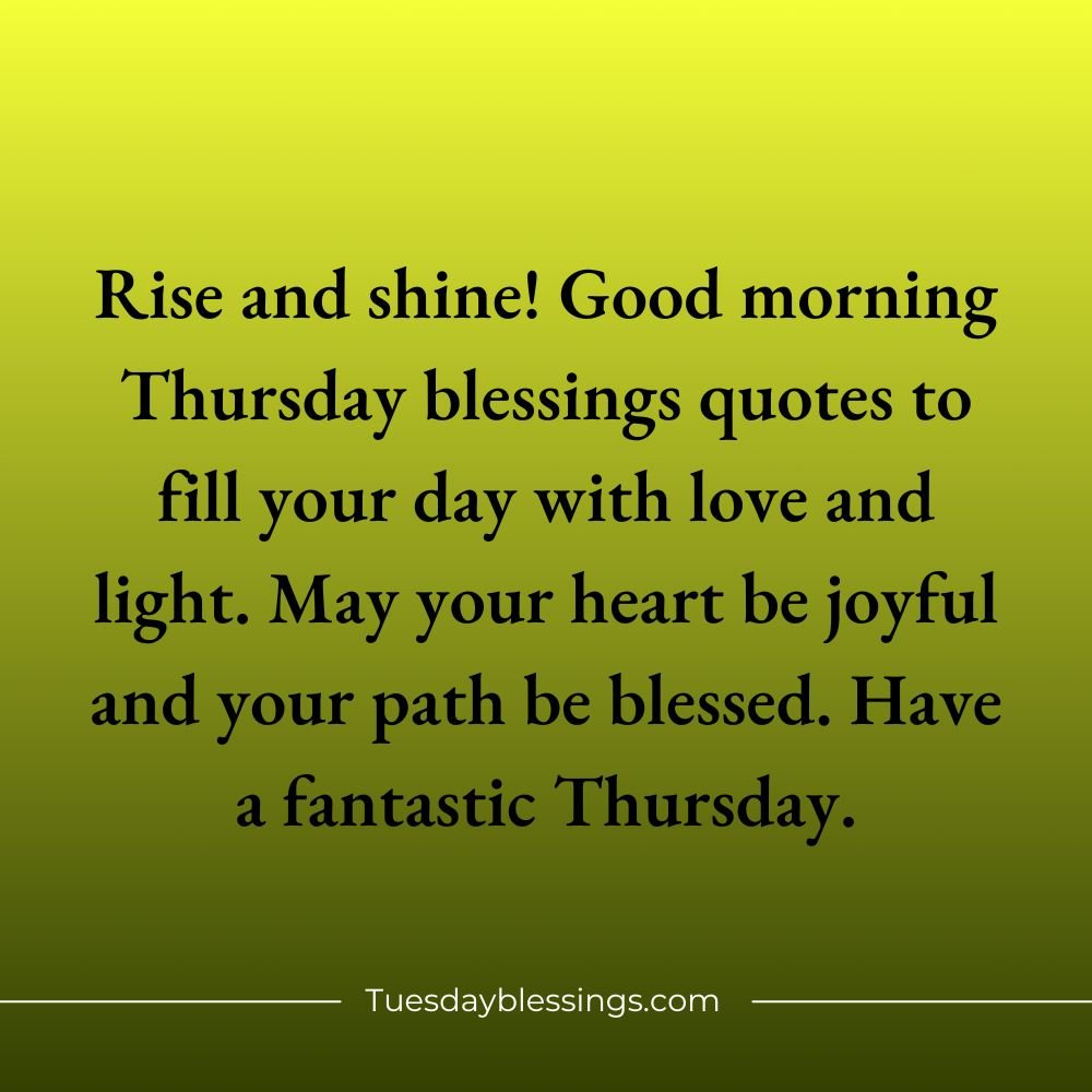 Good Morning Thursday Blessings