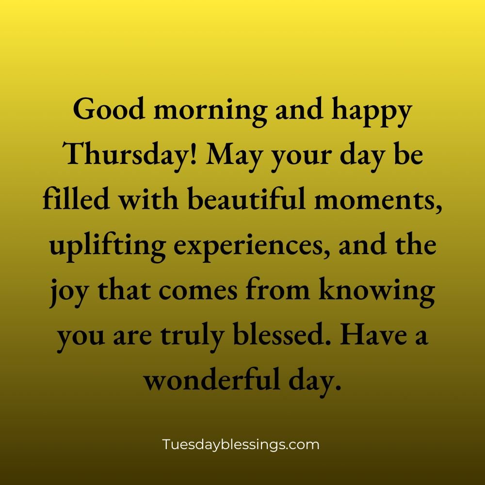 Good Morning Thursday Blessings