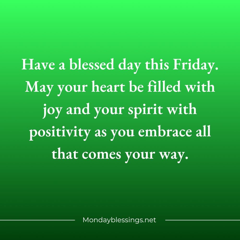 Blessed Friday