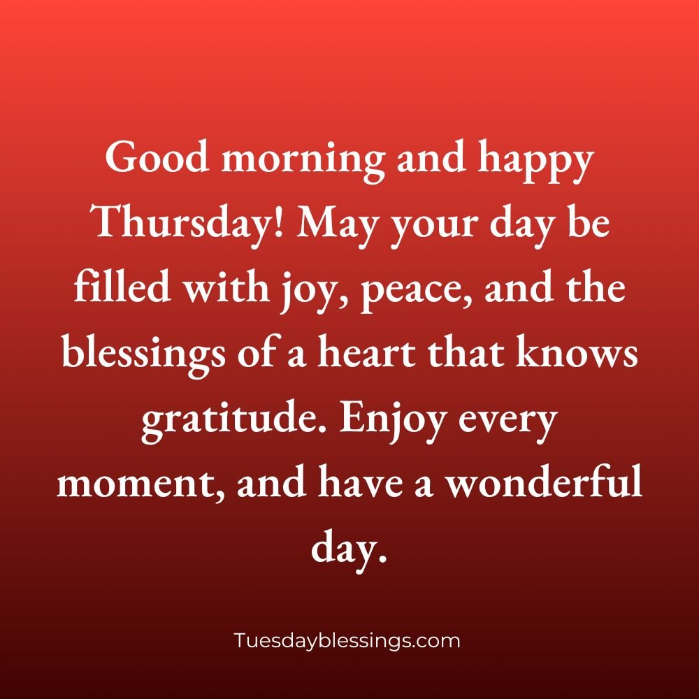 Good Morning Thursday Blessings