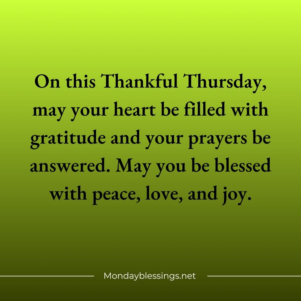 Thankful Thursday Blessings