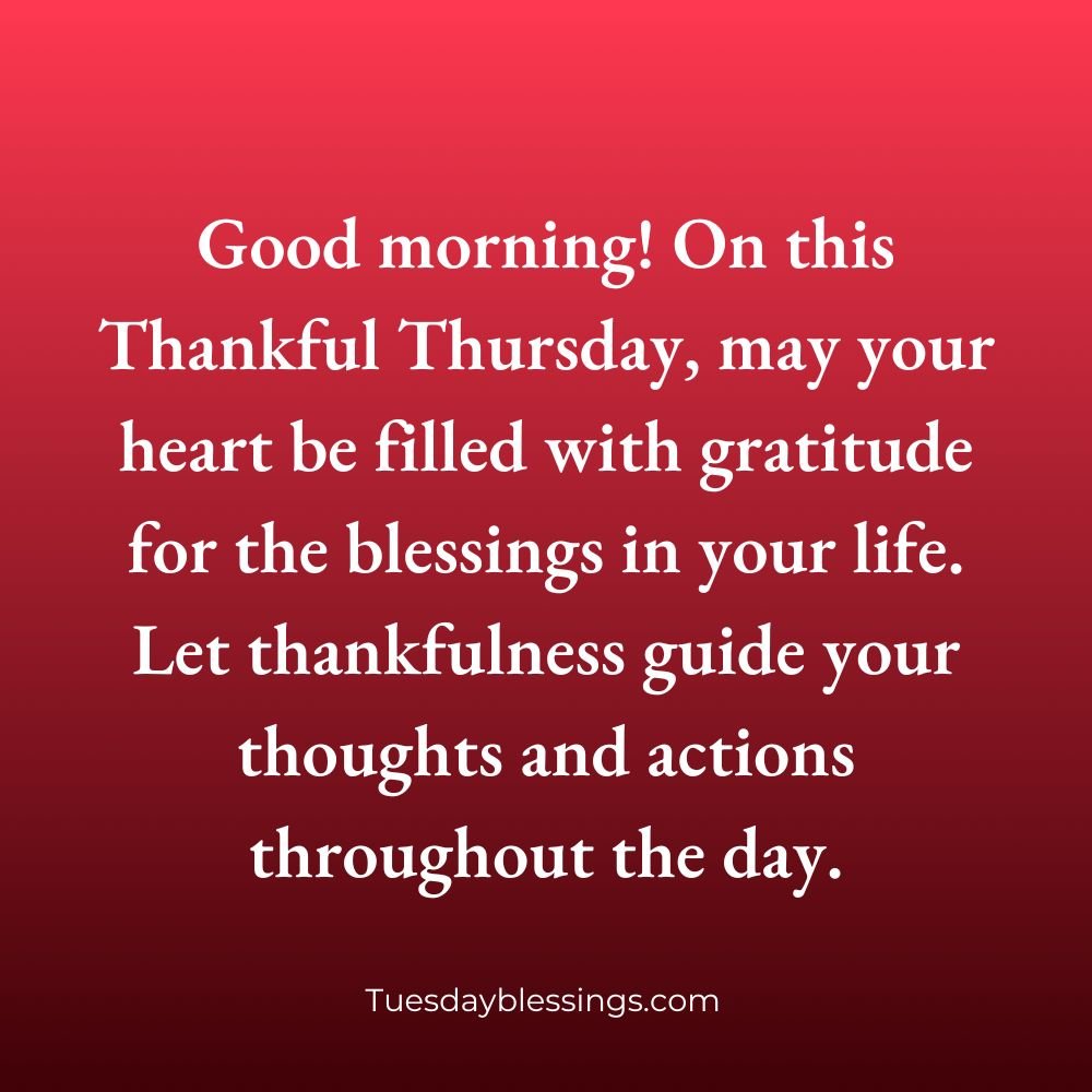 Good Morning Thursday Blessings