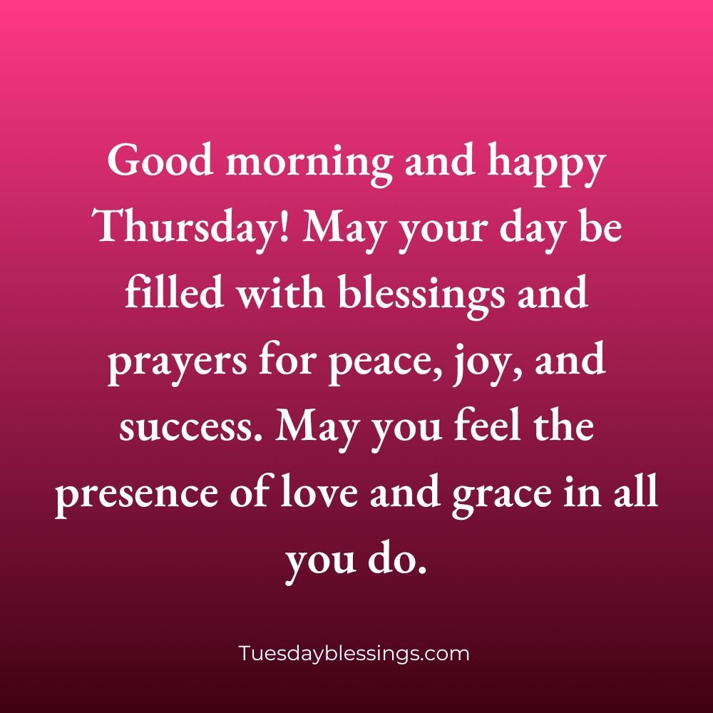 Good Morning Thursday Blessings