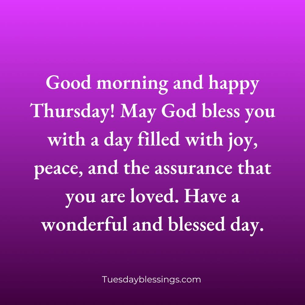 Good Morning Thursday Blessings