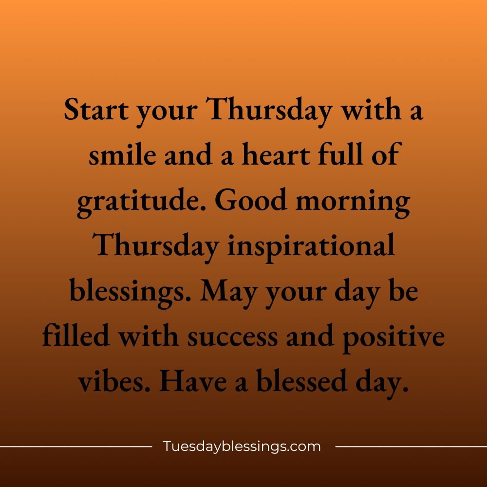 Good Morning Thursday Blessings