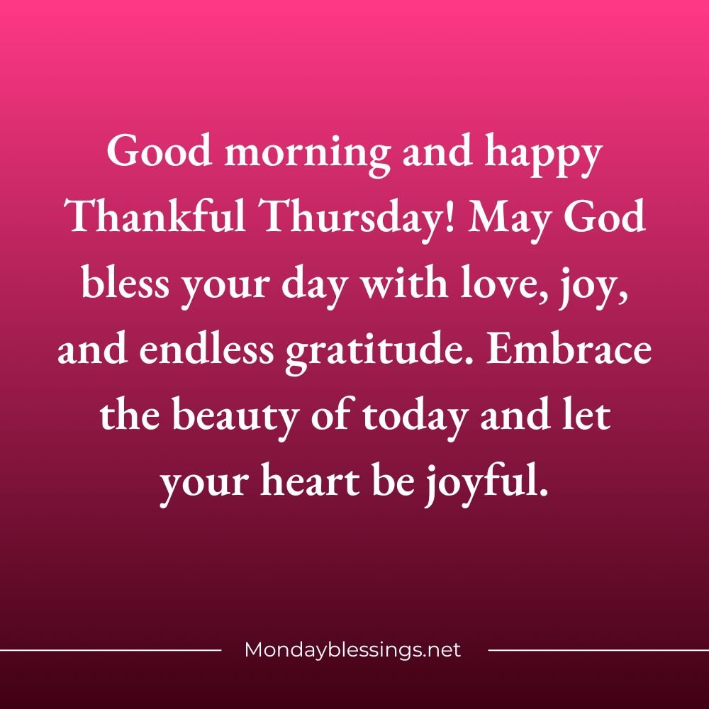 Thankful Thursday Blessings