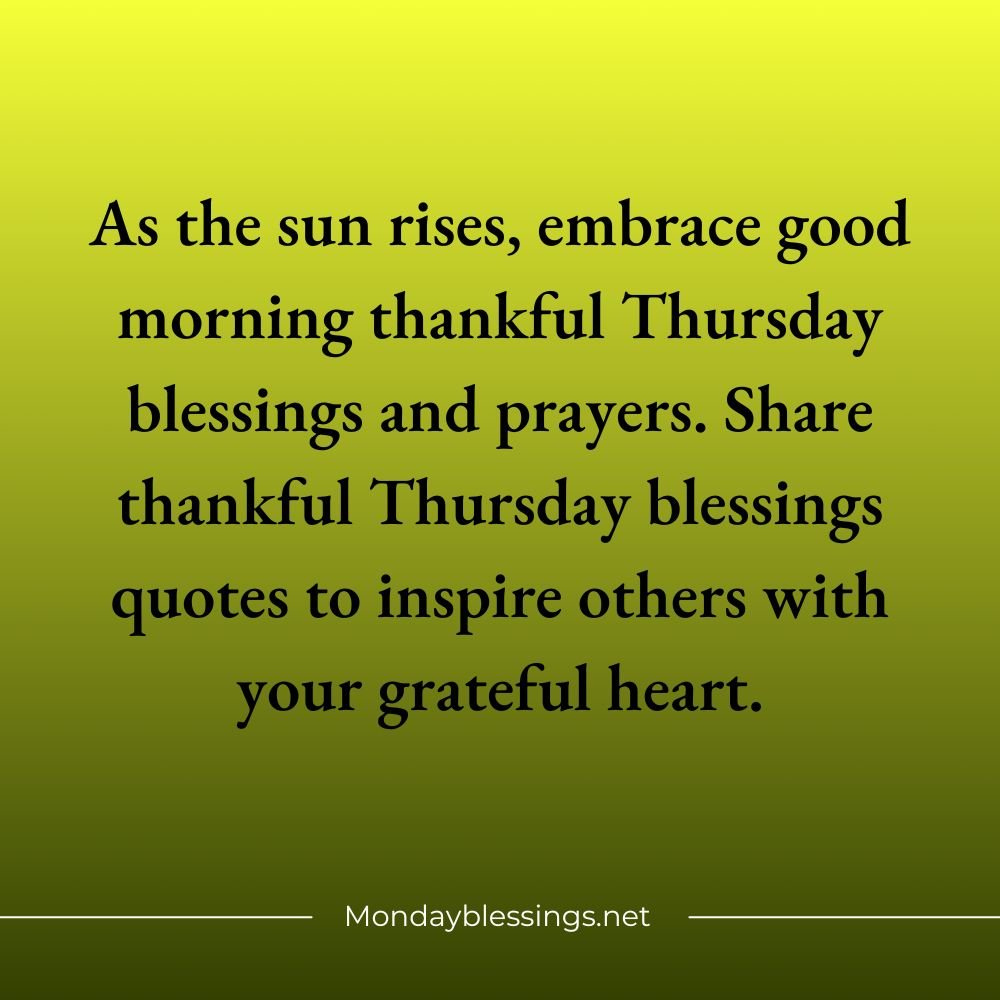 Thankful Thursday Blessings