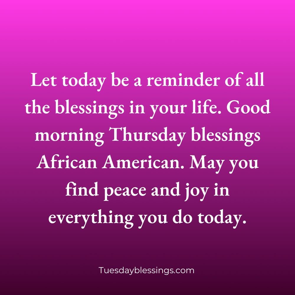 Good Morning Thursday Blessings