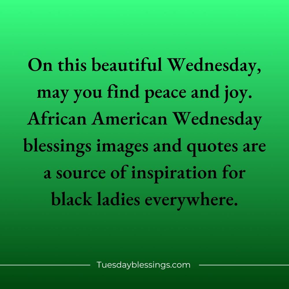 African American Wednesday Blessings Images