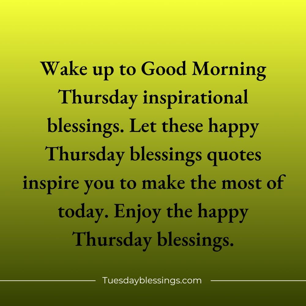 Happy Thursday Blessings