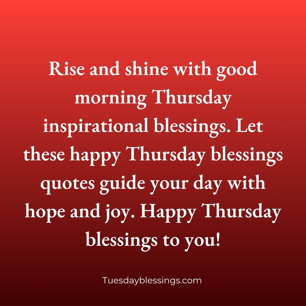 Happy Thursday Blessings