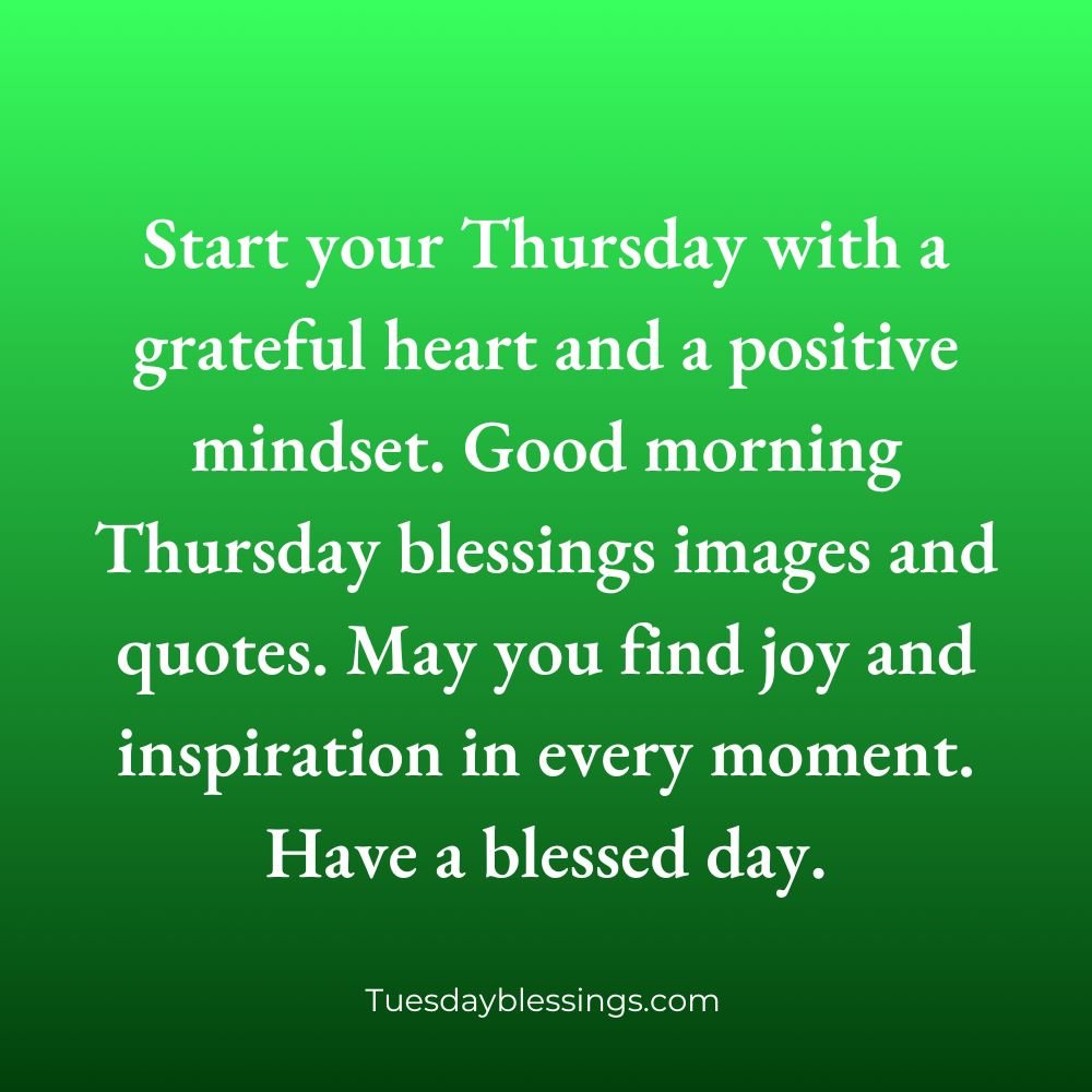 Good Morning Thursday Blessings