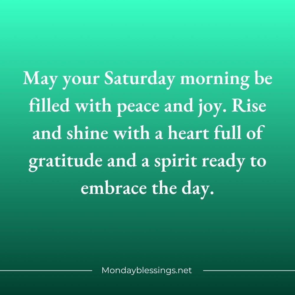 Saturday Blessings Quotes