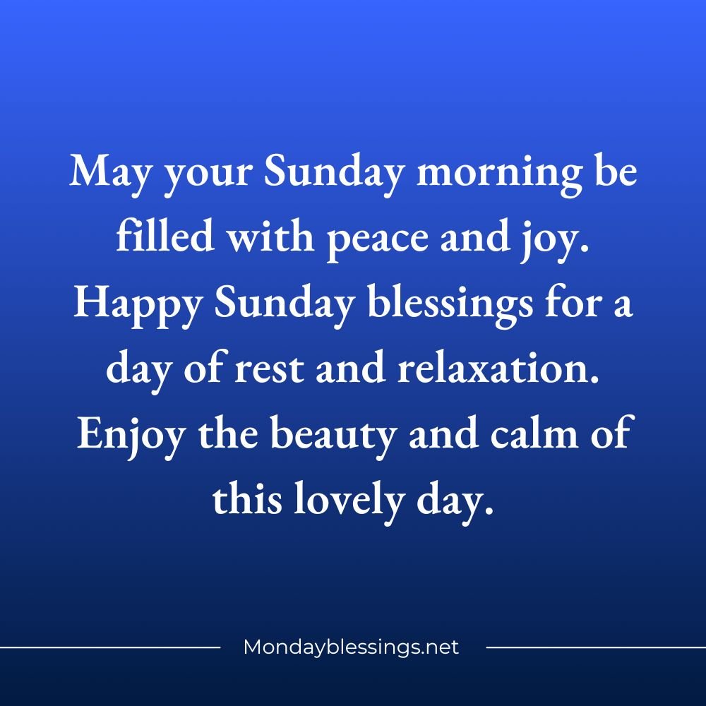 Happy Sunday Blessings