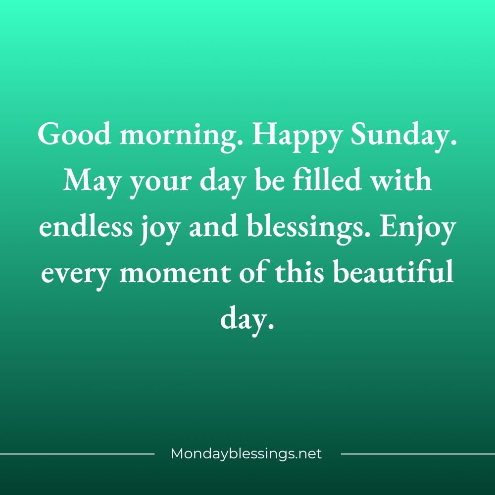 Good Morning Sunday Blessings