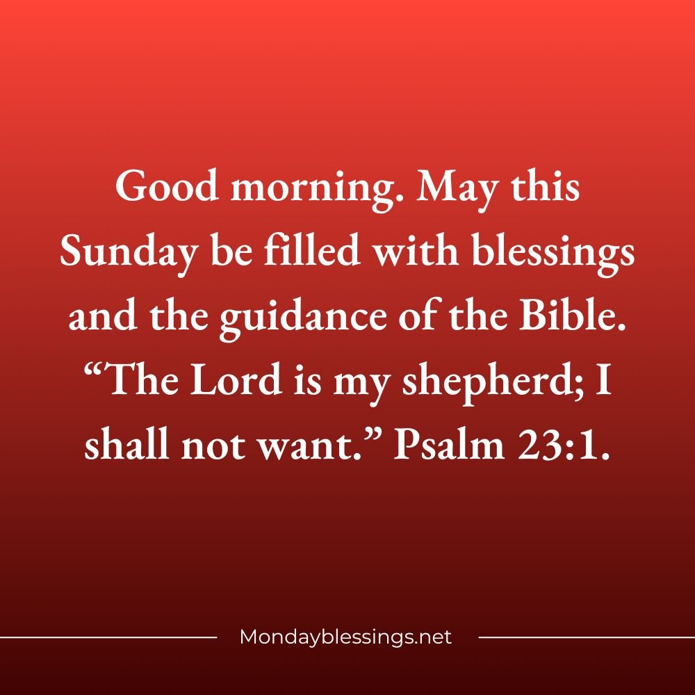 Good Morning Sunday Blessings