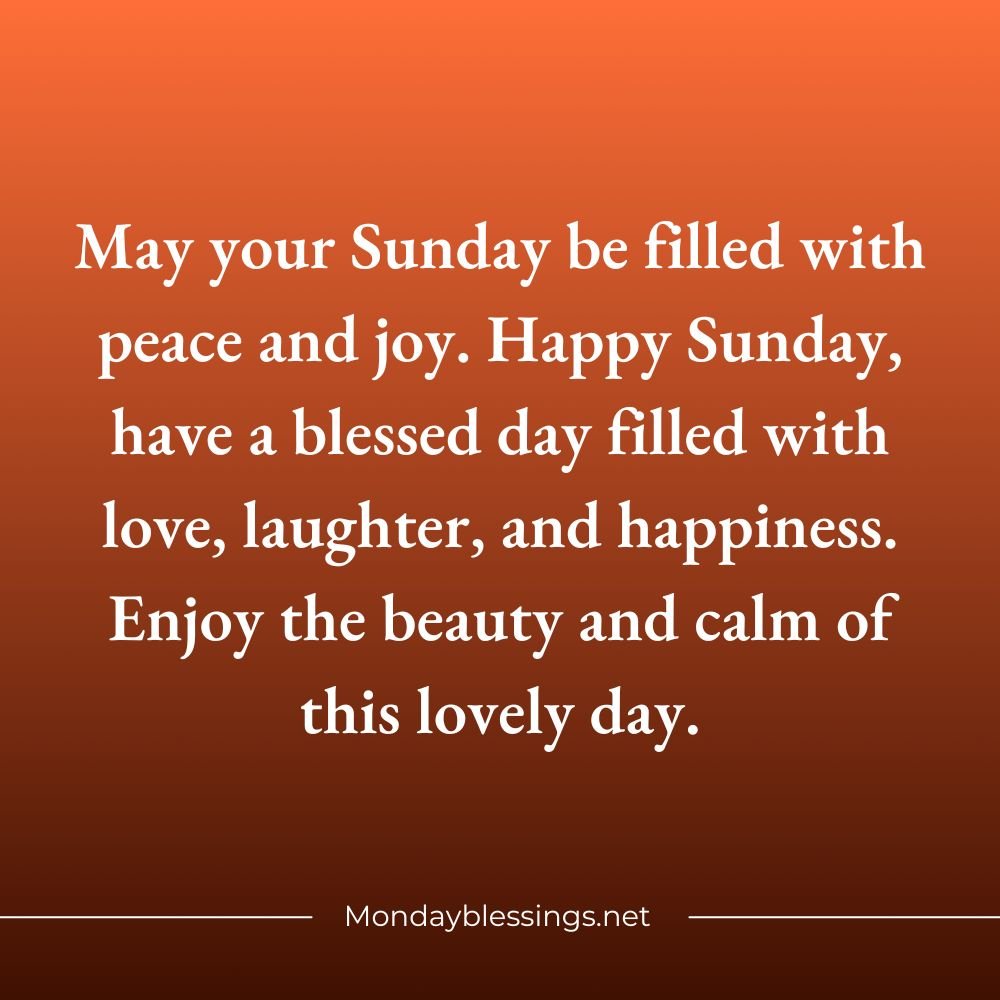 Happy Sunday Blessings