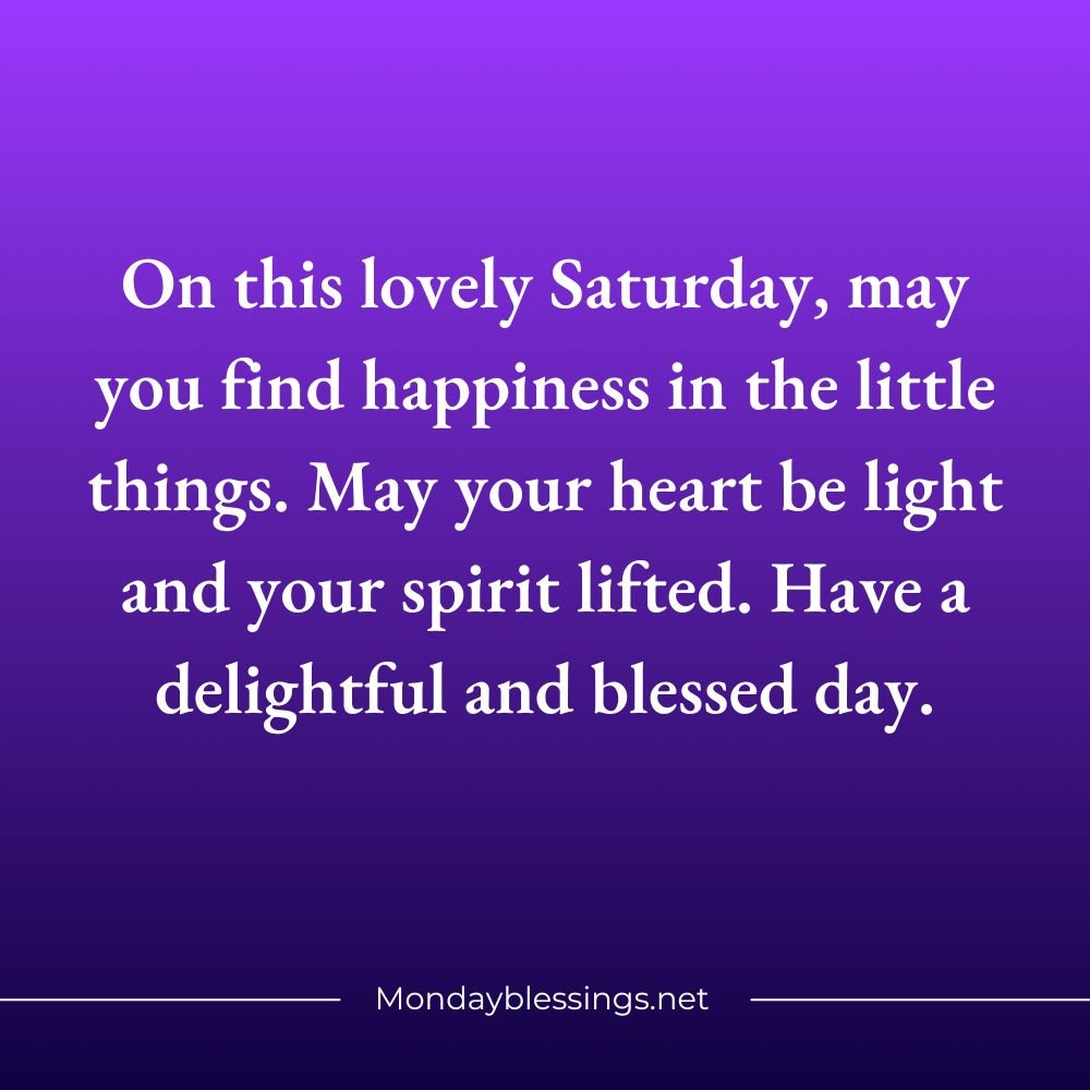 Saturday Blessings Quotes