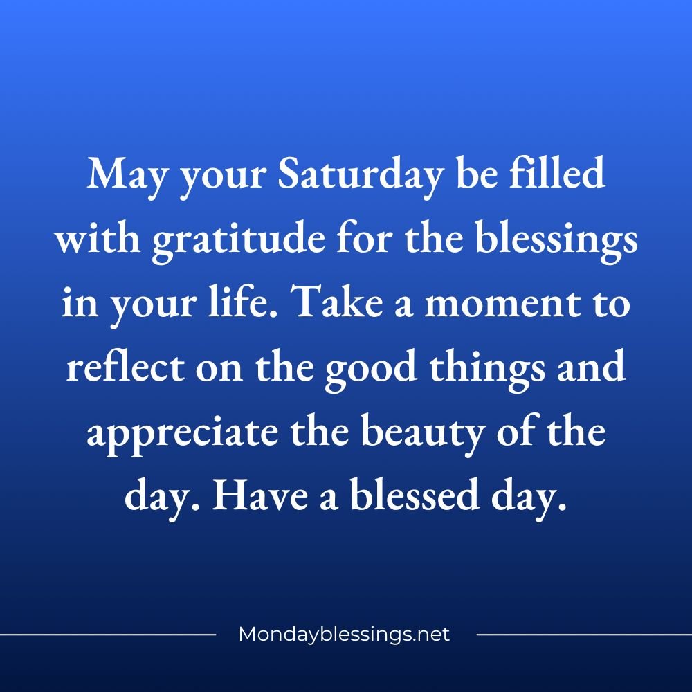 Saturday Blessings Quotes