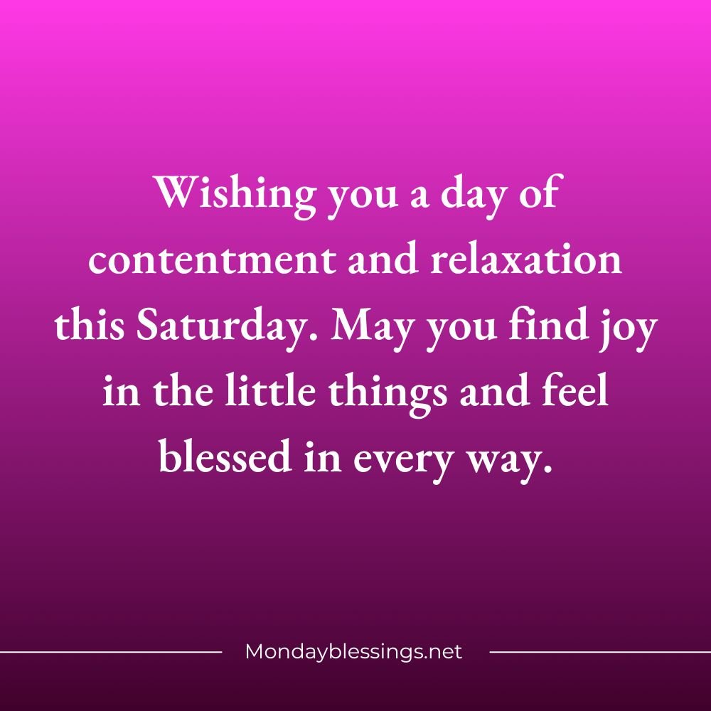 Saturday Blessings and Prayers