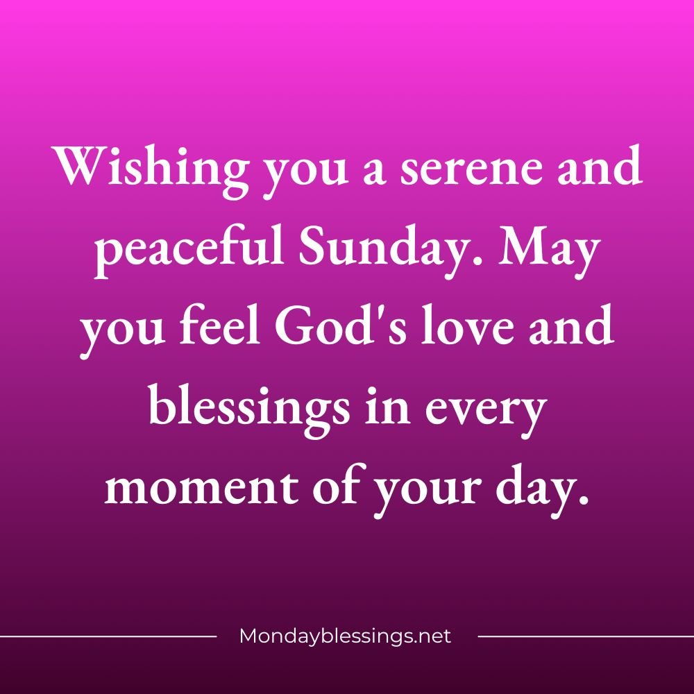 Good Morning Sunday Blessings